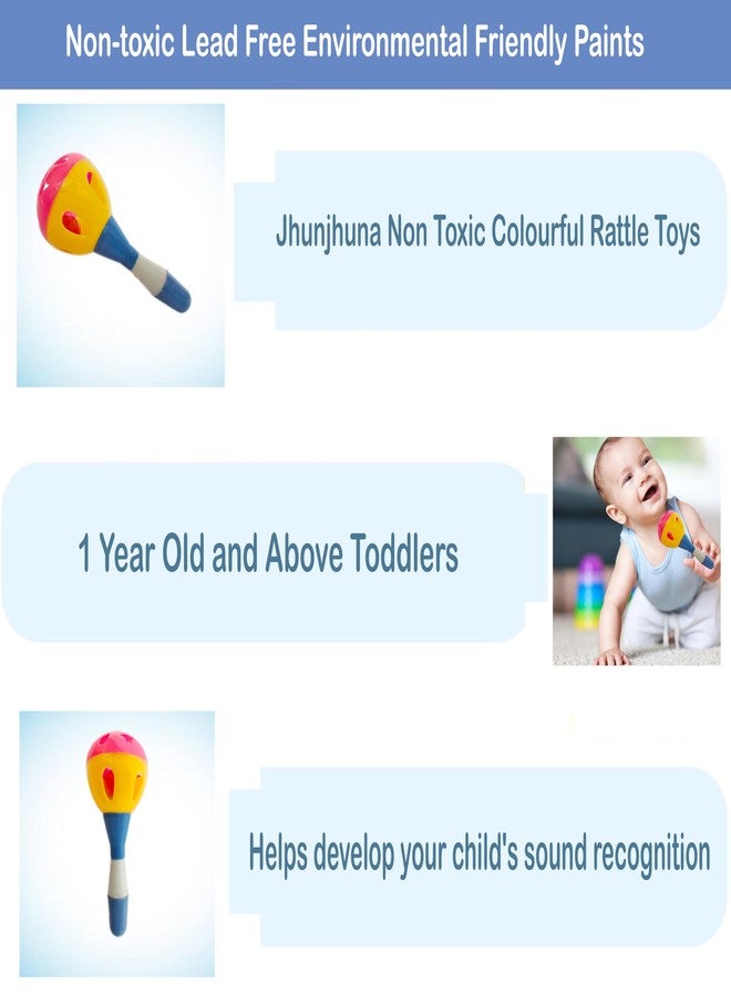 ROSEFAIR Plastic Colorful Grab Rattles Toys for New Born Baby & Infants, Early Age Toys for Kids, Infant Toys, Newborn Baby Gift Toys (Yellow) - Image 4