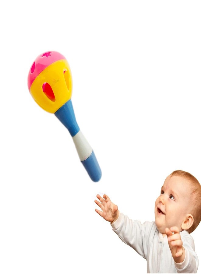 ROSEFAIR Plastic Colorful Grab Rattles Toys for New Born Baby & Infants, Early Age Toys for Kids, Infant Toys, Newborn Baby Gift Toys (Yellow) - Image 1