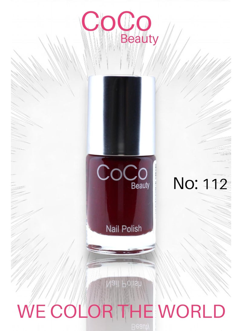 COCOBEAUTY Nail Polish ( 112 Garnet ) - 12ml - Image 1