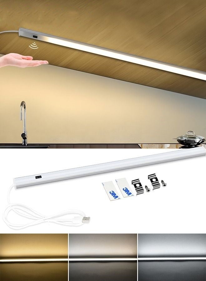 MIXDE Under Desk Light Bar Hand Wave Activated Super Bright Aluminum Strip Light (30cm) - Image 1