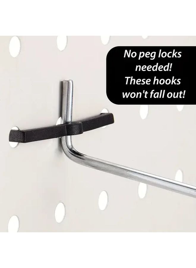 200pcs Black Pegless Hook Locks Plastic Pegboard Holders Wall Mounted Garage Storage Organizers - Image 3