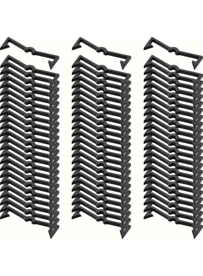 200pcs Black Pegless Hook Locks Plastic Pegboard Holders Wall Mounted Garage Storage Organizers - Image 2