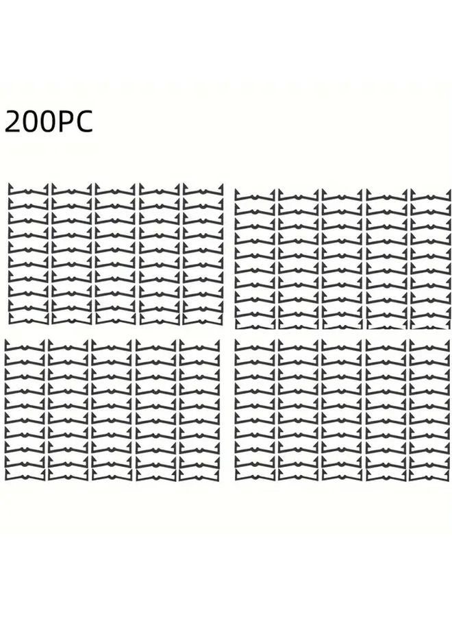 200pcs Black Pegless Hook Locks Plastic Pegboard Holders Wall Mounted Garage Storage Organizers - Image 1