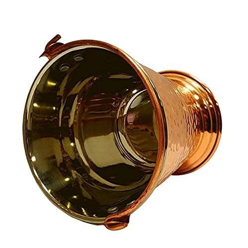 Alluring Homz Combo Copper Steel Bucket/Balti Hammered Design for Serving Gravy/Daal/Curry/Raita; Serveware & Tableware for Home I Restaurants I Hotels I Catering (500 ml+400 ml) (2 Piece) - Image 4