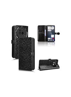 HuHa Nothing Phone 3a Pro Honeycomb Dot Texture Leather Phone Case(Black)  - Image 3