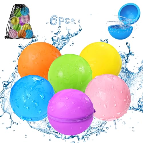 KOKODI Reusable Water Balloons Quick Fill Self Sealing Refillable Water Bombs for Kids Adults LatexFree Silicone Splash Water Ball for Summer Fight ball Game Pool Party Beach Outside Toy activities - Image 1