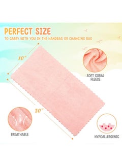 HOMEXCEL HOMEXCEL Burp Cloths for Baby 8 Pack-Extra Absorbent Soft Coral Fleece Burping Cloths for Newborn Girl Boy-20 x 10 Inch Large Baby Washcloths Gentle on Baby Sensitive Skin  - Image 2