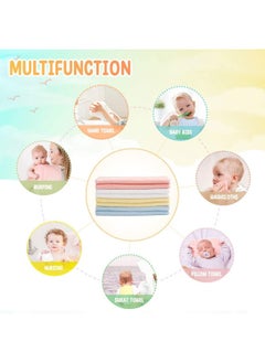 HOMEXCEL HOMEXCEL Burp Cloths for Baby 8 Pack-Extra Absorbent Soft Coral Fleece Burping Cloths for Newborn Girl Boy-20 x 10 Inch Large Baby Washcloths Gentle on Baby Sensitive Skin  - Image 3