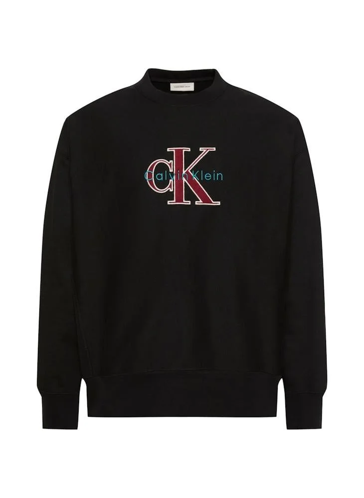 Calvin Klein Jeans  Monologo Crew Neck Sweatshirt for Men | Best Price UAE
