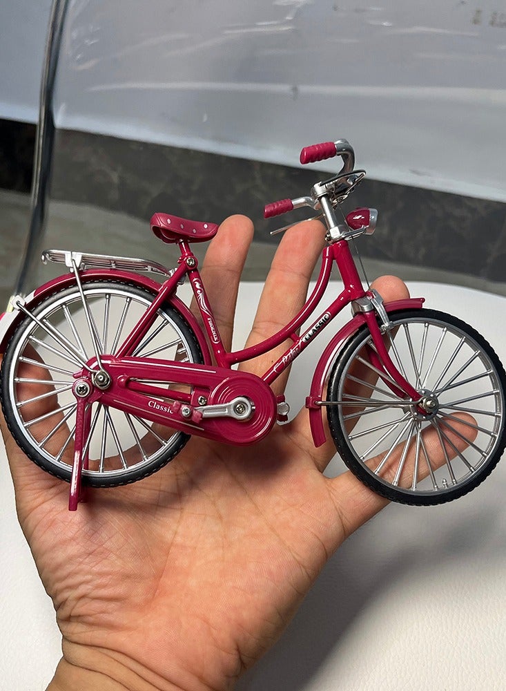 1:10 Mini Retro Alloy Bicycle Model Diecast Finger Metal Bike Simulation and Ornaments Gifts Toy - Image 1
