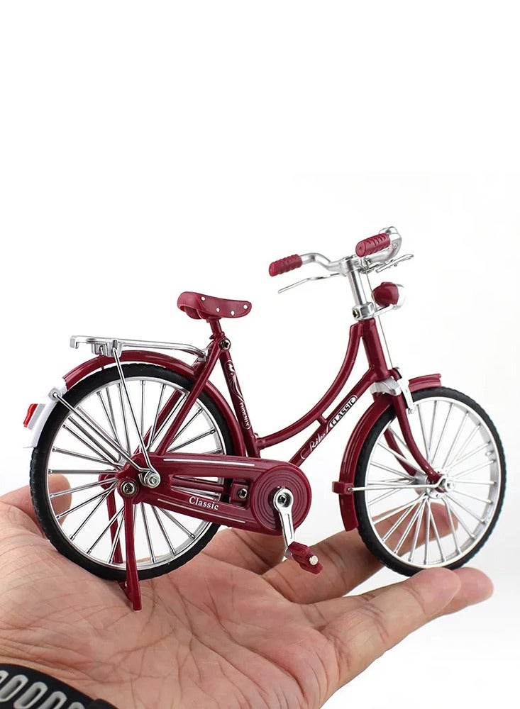 1:10 Mini Retro Alloy Bicycle Model Diecast Finger Metal Bike Simulation and Ornaments Gifts Toy - Image 2
