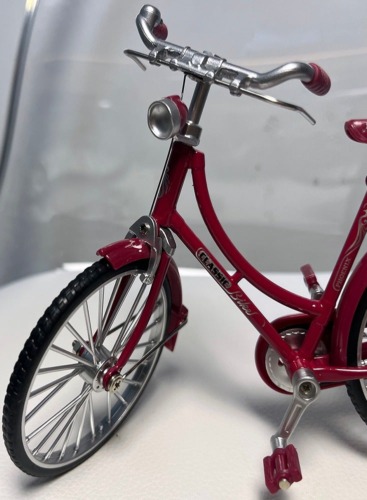 1:10 Mini Retro Alloy Bicycle Model Diecast Finger Metal Bike Simulation and Ornaments Gifts Toy - Image 5