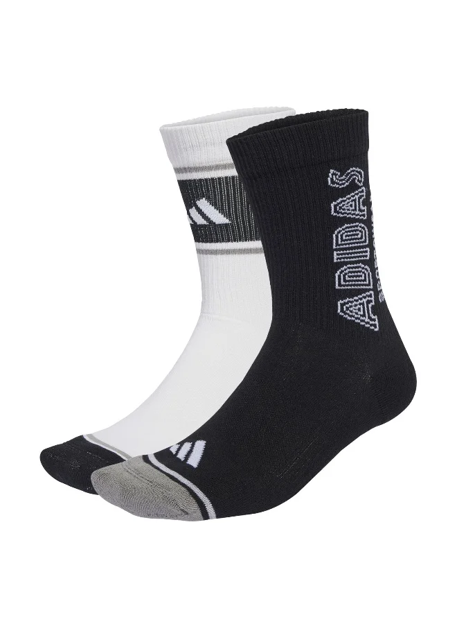 Adidas Crw Spwblock 2P Black Training Socks For Unisex 10K - 11.5K