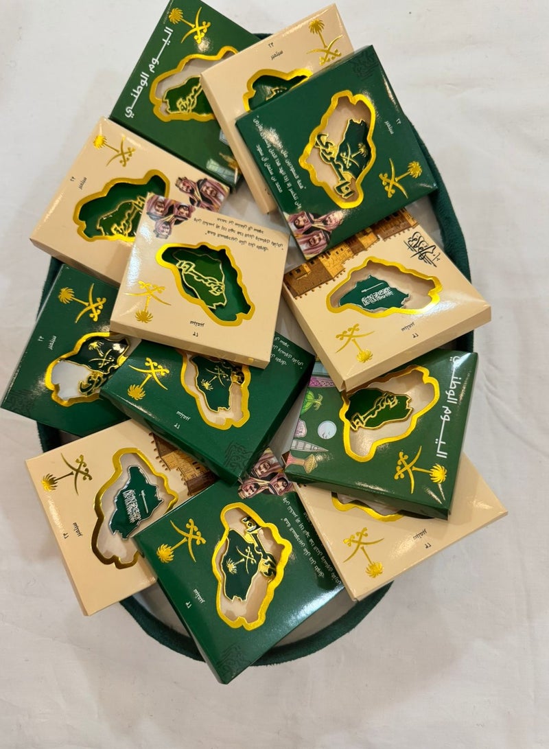 برايدس بوكس توزيعات اليوم الوطني عباره  12 قطعه بروش - Image 1