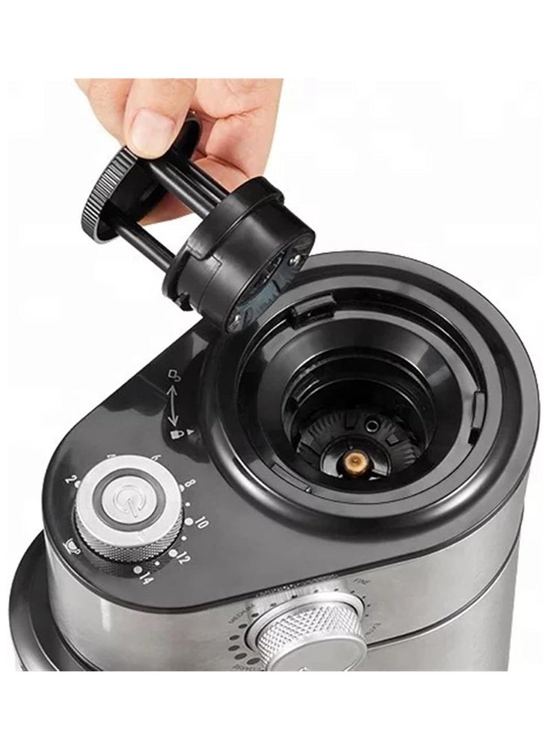 Coffee Grinder Coffee Grinding Machine Electric Coffee Grinder Machine Levels Adjustable Thickness Burr Grinders Flat Wheel Flour Mill - Image 4