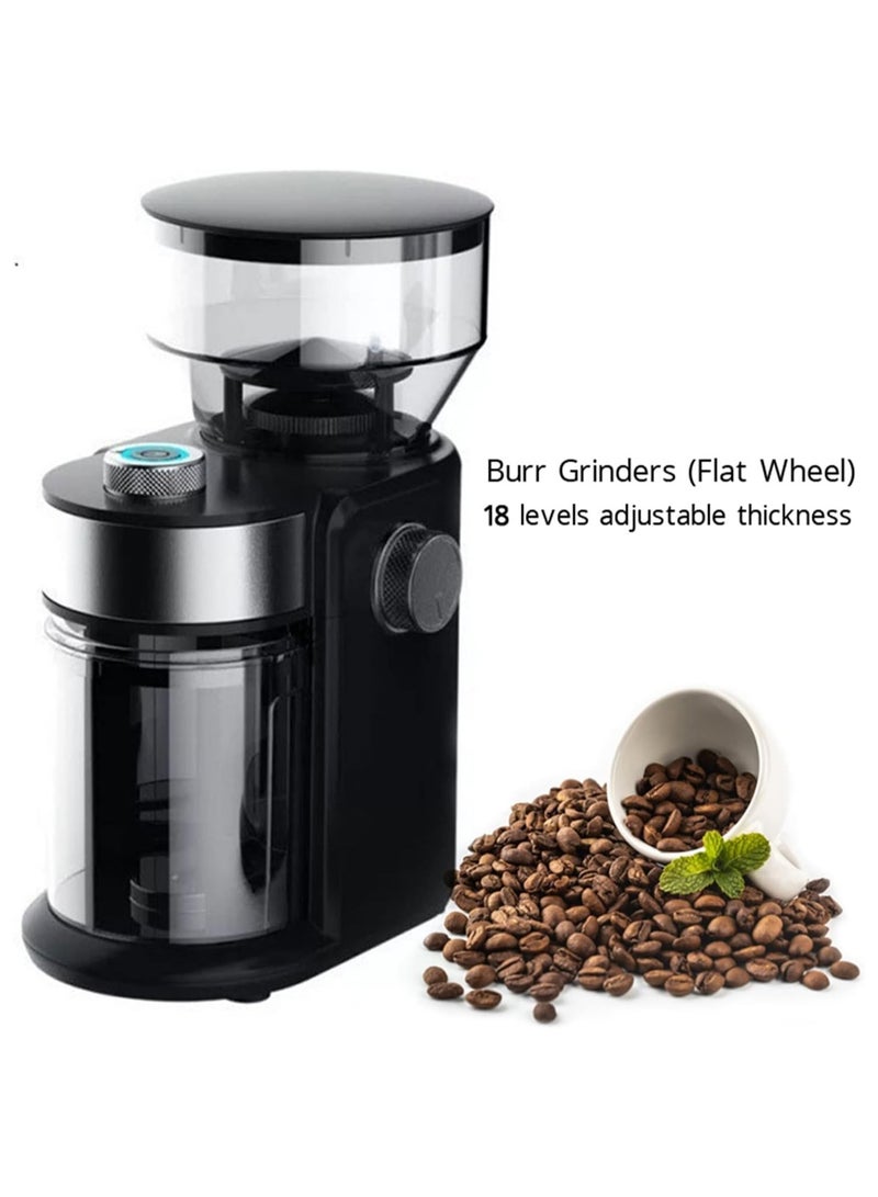 Coffee Grinder Coffee Grinding Machine Electric Coffee Grinder Machine Levels Adjustable Thickness Burr Grinders Flat Wheel Flour Mill - Image 3
