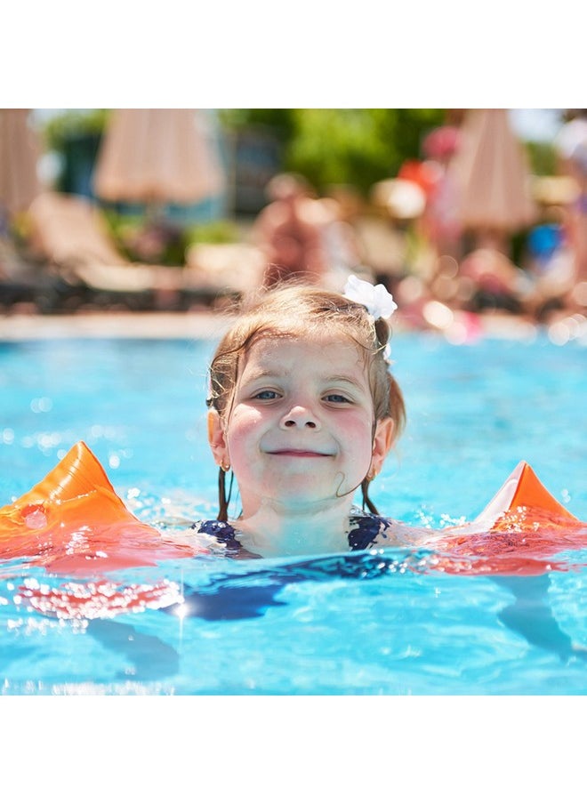 Sarvoza - Arm Swim Floaties For Kids 57 Inflatable Kids Arm Floaties For Pool Wing Arm Band Swimmies Perfect Water Wings For Learning How To Swim For Kid And Adult (Orange Children'S Floaties) - Image 1