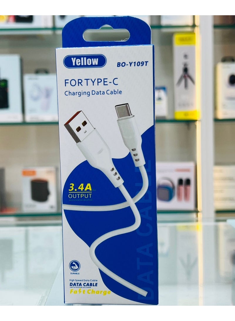 Yellow BO-Y109T Type-C Cable - Image 1