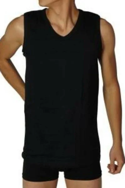 توتكو Men's White Rib V-Neck Sports Undershirt 401