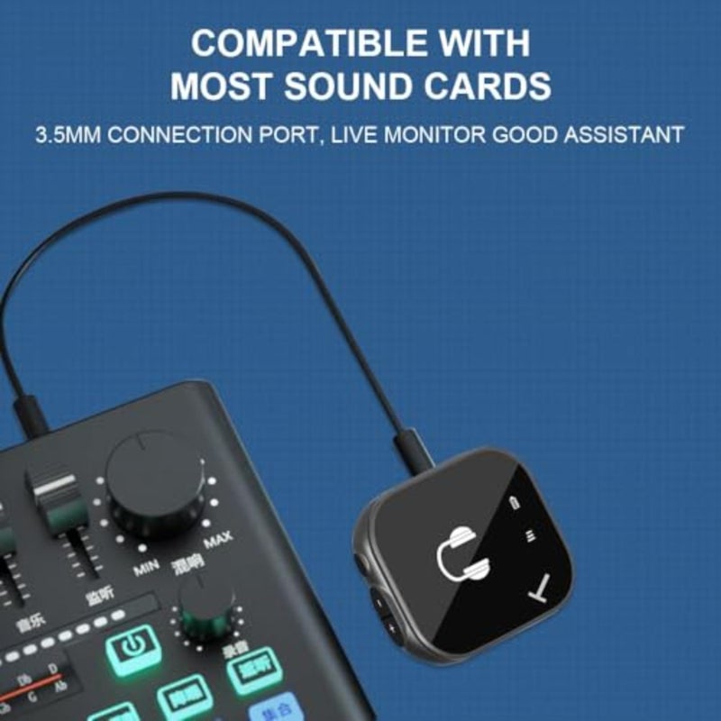 Wireless In Ear Monitor System for live performance and studio use, 5.8G IEM system with transmitter/receiver and earphones, black ABS plastic, ultra-low latency and stable transmission - Image 5