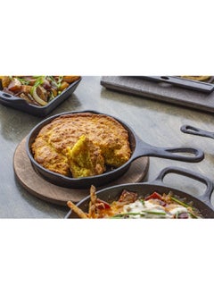 LODGE Pre-Seasoned Cast Iron Non-Stick Round Skillet Pan Black 1.8 x 8.7 x 13.3 Inch L5SK3  - Image 5