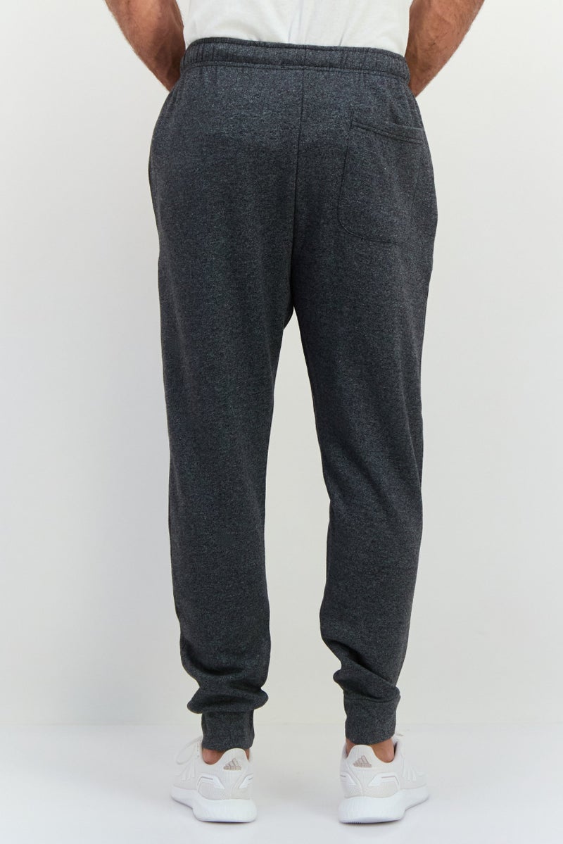 Fleece Factory Men Regular Fit Heather Jogger Pants, Charcoal - Image 3