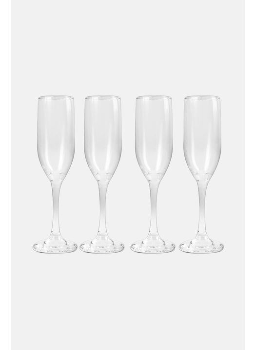 4 Piece Fluted Glass Set 177, 4 ml, Tranarent