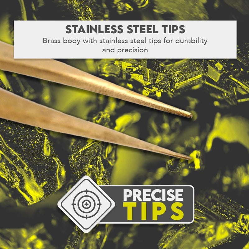 SE Antimagnetic Brass Tweezers Watchmakers Precision Repair Tool #AA - AA-BRASS - Image 3