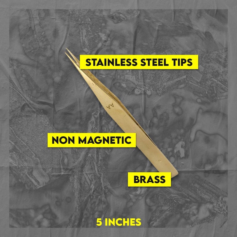 SE Antimagnetic Brass Tweezers Watchmakers Precision Repair Tool #AA - AA-BRASS - Image 5