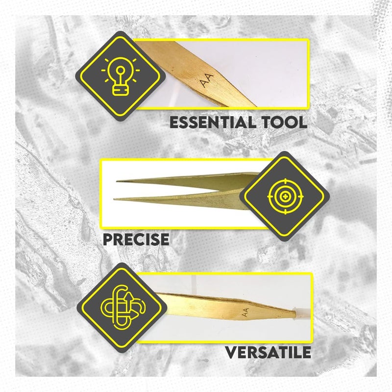 SE Antimagnetic Brass Tweezers Watchmakers Precision Repair Tool #AA - AA-BRASS - Image 4