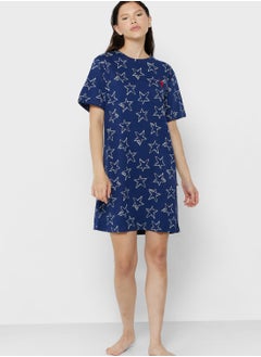 Printed Knitted Night Dress