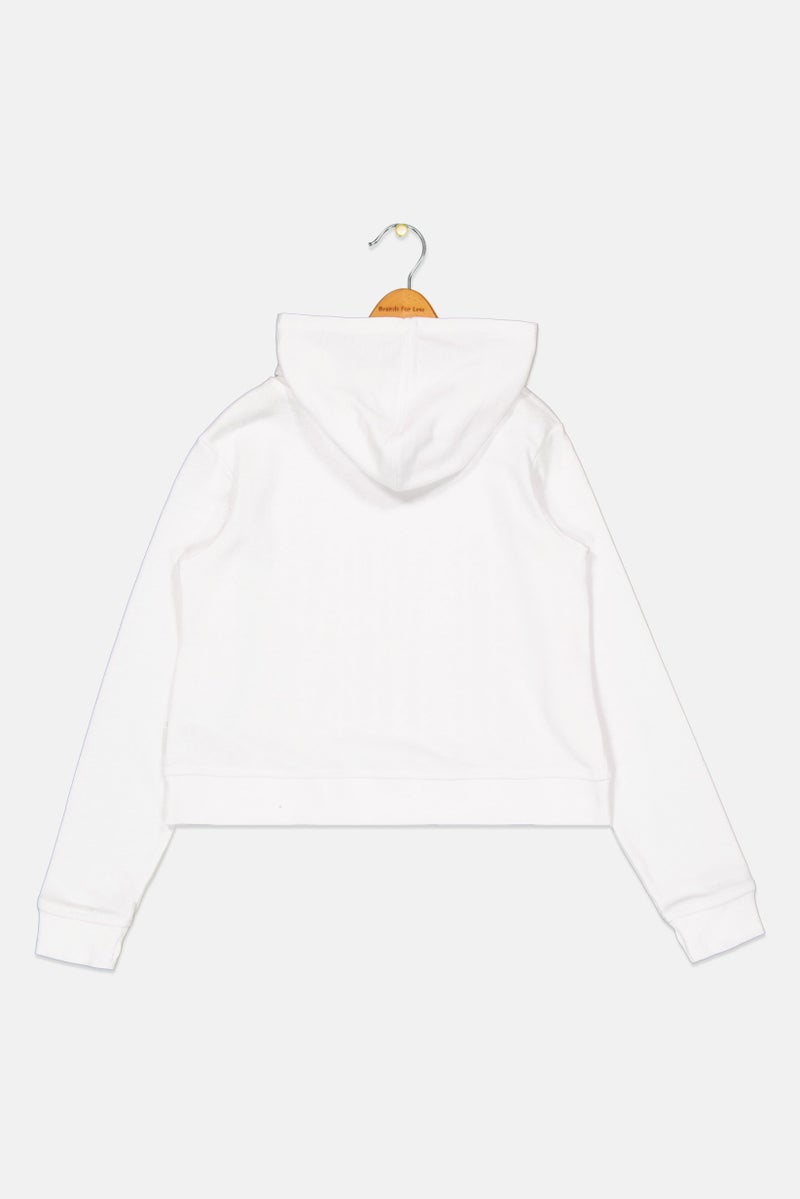 CONVERSE هودي للأطفال الأولاد بشعار العلامة التجارية، أبيض - Image 2