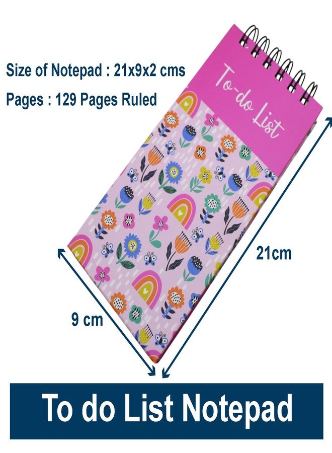 Asera To Do List Notepad | Daily Planner Diary | Pages - 129 | Writing Pad Gift for boys and Girls | Birthday Return Gifts (Pink To do) - Image 2