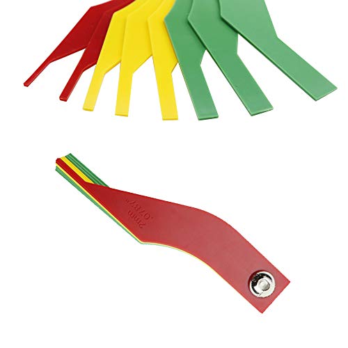 LECWOF 8-Piece Brake Lining Thickness Gauge Set for Mechanics 8pcs Use with Disc and Drum Brake Pads Stamped Metric and SAE Callouts Color Coded Brake Gauge Indentifies Quick Inspection - Image 4