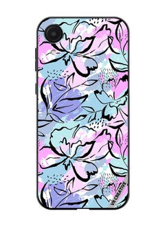 Protective Case Cover For Samsung Galaxy A03 Core Abstract Flowers Print Design Multicolour