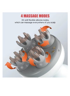 DIGI CORE Electric Scalp Massager Cordless Head Massager Scalp Stress Relax For Stimulating Hair Growth Deep Clean  Blood Circulation And Stress Release Massager With Four Replacement Massage Heads  - Image 2