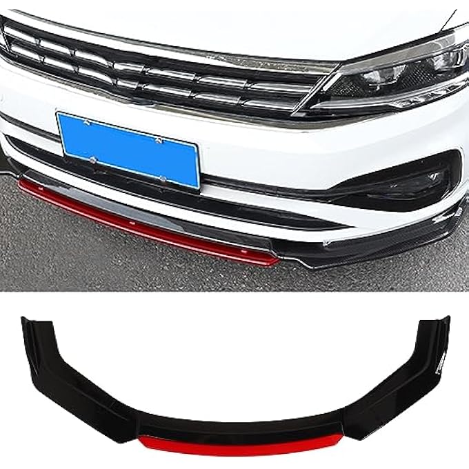 PenRux Front Bumper Lip Separator, Sporty Glossy Black Front Bumper Splitter Durable 6PCS Improved Stability for Accord - Image 3