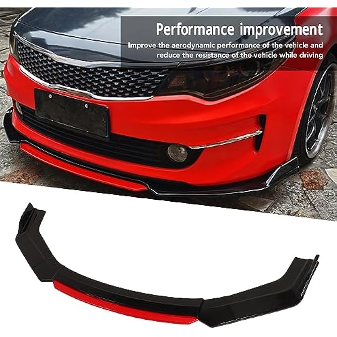 PenRux Front Bumper Lip Separator, Sporty Glossy Black Front Bumper Splitter Durable 6PCS Improved Stability for Accord - Image 5