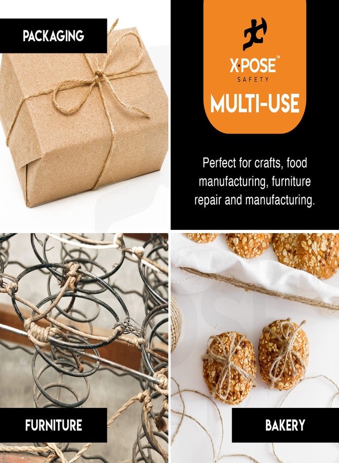 إكسبوز سايفتي خيط سيزال - طبقتان، 150 قدمًا، حبل رفيع من الألياف الطبيعية على بكرة - عمود خدش للقطط، حبل لخدش القطط، قطع غيار لشجرة القطط، لعبة للحيوانات الأليفة - حبل زخرفي للأعمال اليدوية، غلاف عمود (عبوة من قطعتين) - Image 5