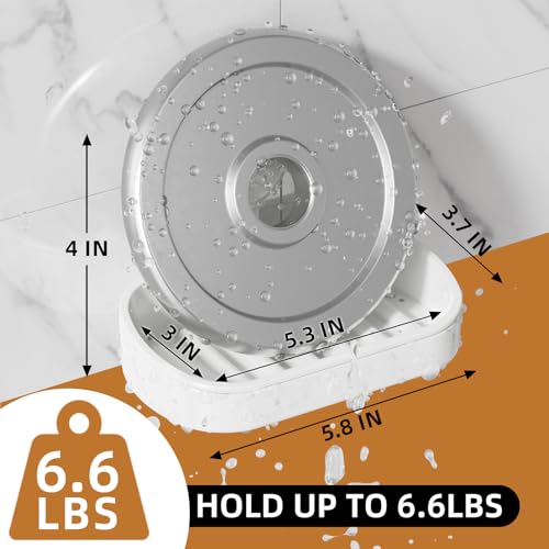 LEVERLOC Soap Dish Holder for Shower Suction Cup Wall Mounted Self Draining NO-Drilling Removable Bar Soap Sponge Holder for Bathroom Bathtub Kitchen Sink Waterproof Strong Vacuum Suction Adhesion - Image 5
