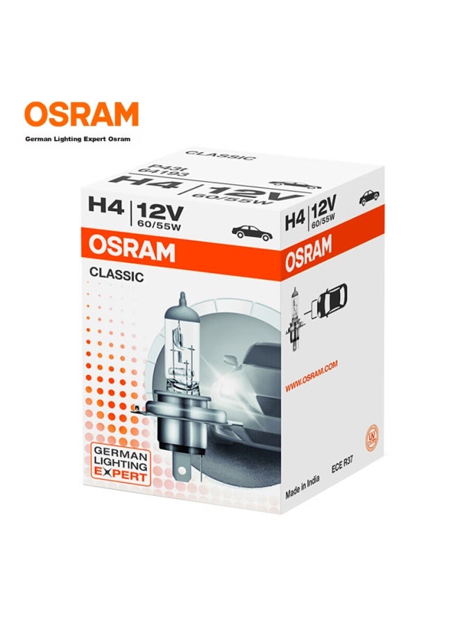 Osram Automotive Bulb, Headlight Low Beam High Beam Halogen Lamp, H4 Standard Type 12v - Image 1