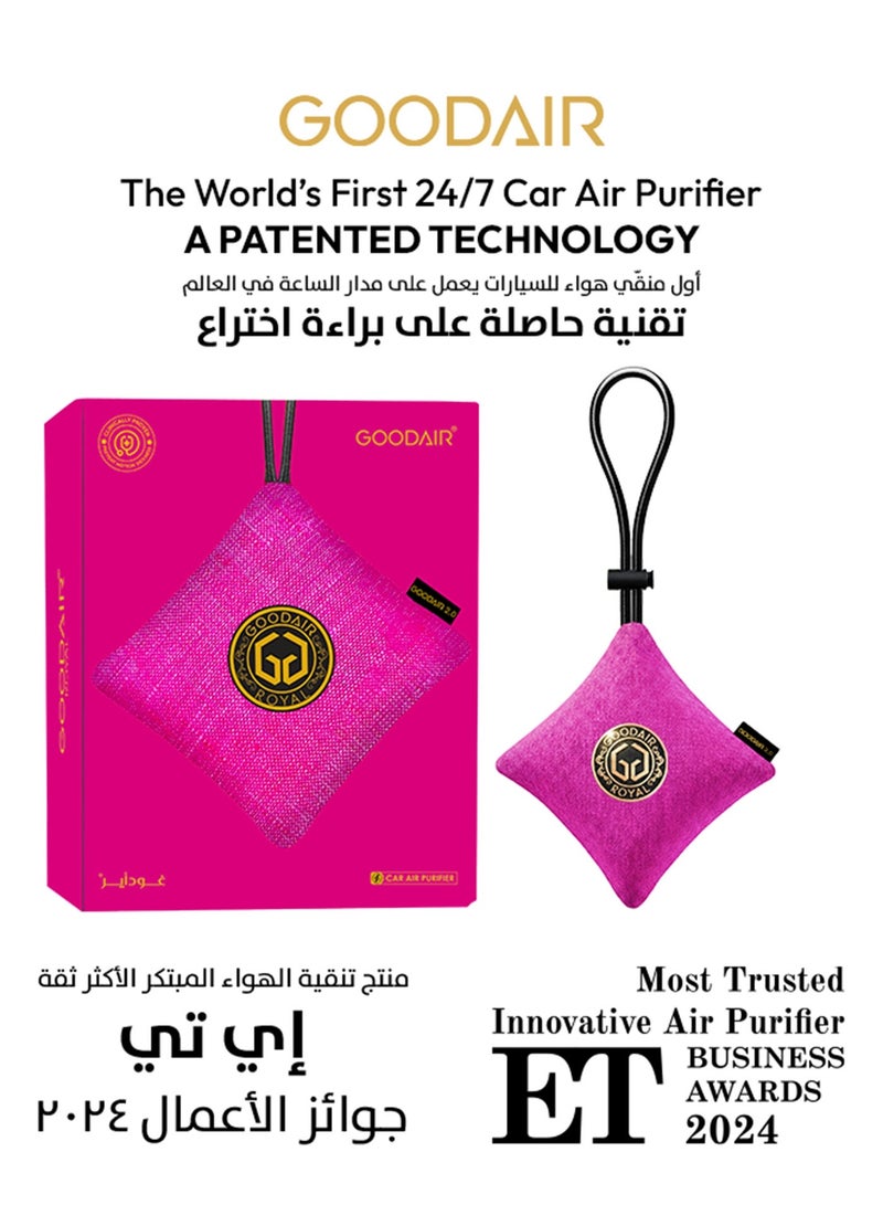 2.0 Car Air Purifier, Stylish Pink, Non-Electric, Advanced Activated Carbon - Image 1