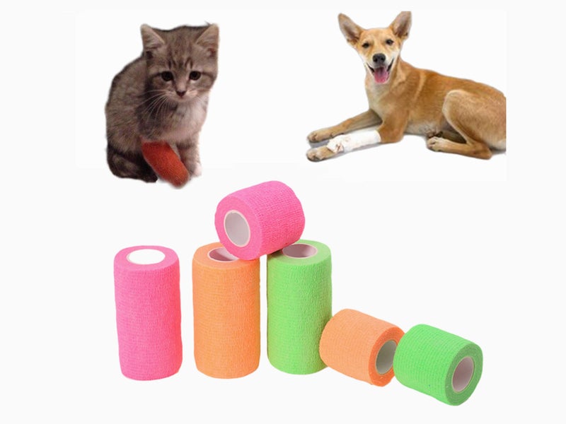 Transun Moo 6 Pack 2" x 5 Yards Self Adhesive Bandage Wrap Breathable Cohesive Vet Wrap for Pets, Elastic Self-Adherent Tape for Sports, Wrist, Ankle (Mixed Colors) - Image 5