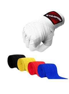 Starpro Boxing Hand Wraps - Carbon Woven Cotton Bandages - 2.55M 3.5M 4.5M - Boxing Wraps For Men Women Kids For Training Sparring Fitness & Martial Arts  - Image 1