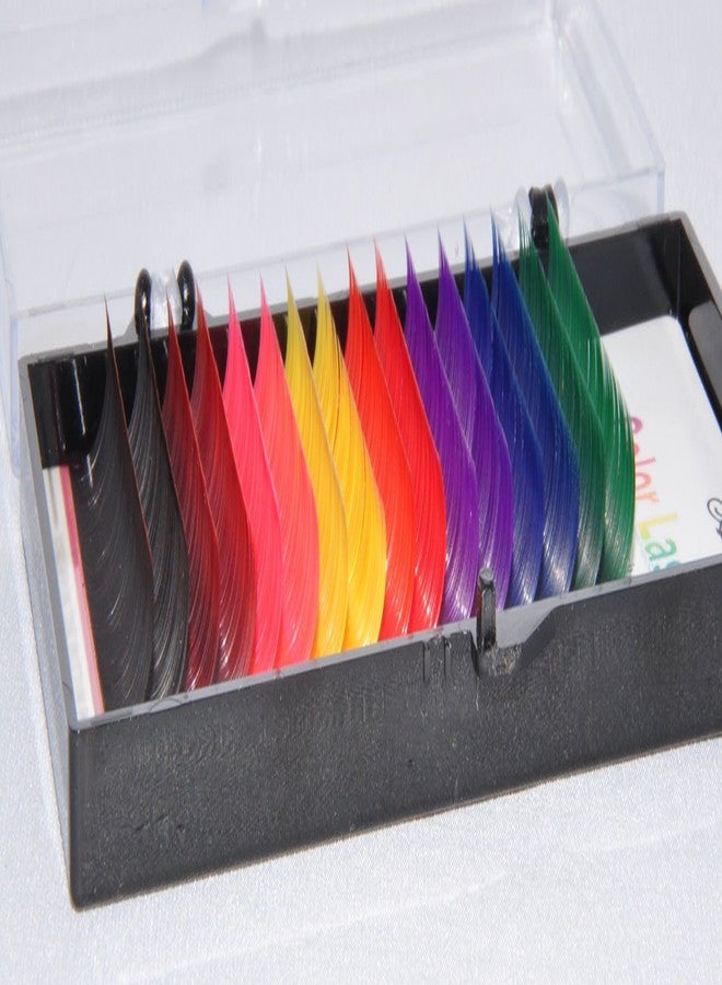 iLash Store Eyelash Extension Rainbow Colored Mink C Curl .20 X 12mm Lashes - Image 2