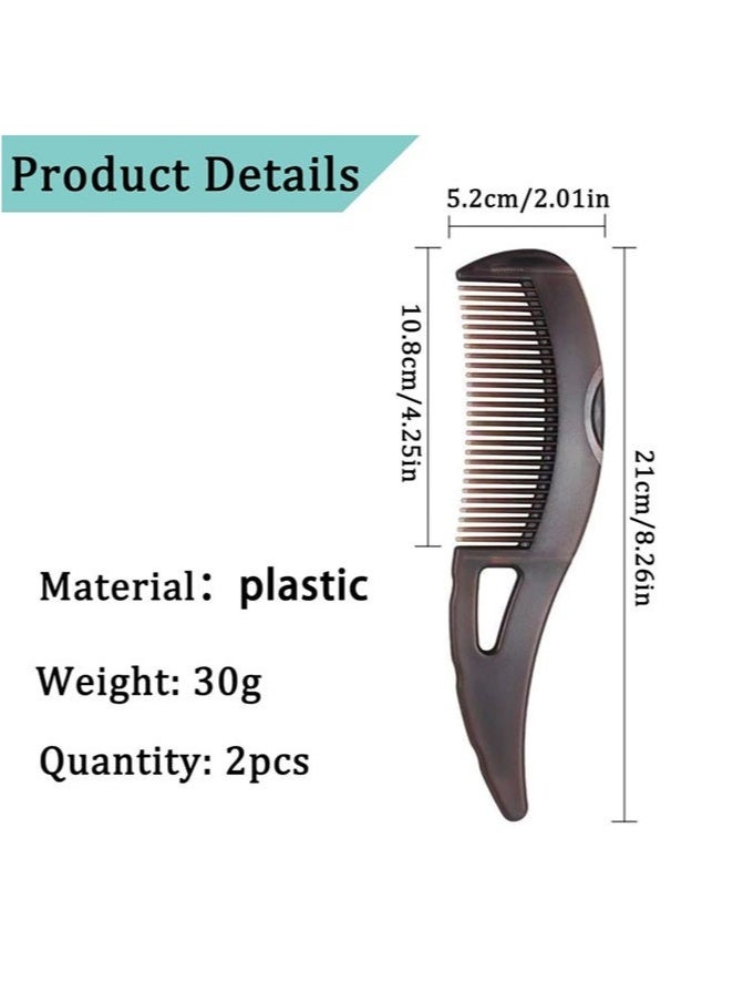 Generic 2 PACK Dandruff Comb, Hollow Tooth Hairbrush for Scalp Massage Refreshing and Dandruff Dirt Removal, Reduce Scalp Itching Oil, Scalp Care Comb with Skin Scraping Handle for Women Men  - Image 2