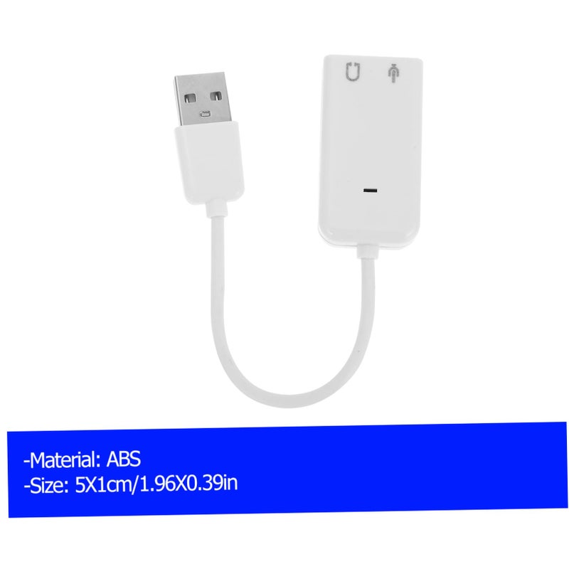محول بطاقة صوت خارجي USB 2 قطعة لا يحتاج إلى برنامج تشغيل للكمبيوتر المحمول وسطح المكتب - Image 3