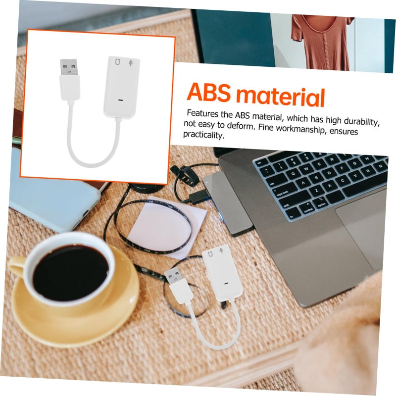 محول بطاقة صوت خارجي USB 2 قطعة لا يحتاج إلى برنامج تشغيل للكمبيوتر المحمول وسطح المكتب - Image 4