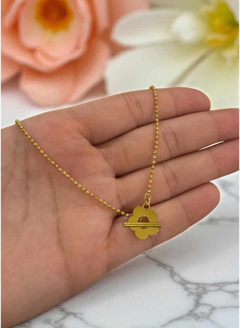 Casual collection Elegant Stainless Steel Gold Plated Necklace For Women - Image 3