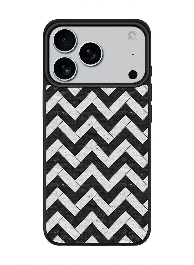 Stylizedd iPhone 17 Pro Case, [Compatible with MagSafe] Slim Magnetic cover Phone Case iPhone 17 Pro -Chevron Tiles - Image 1